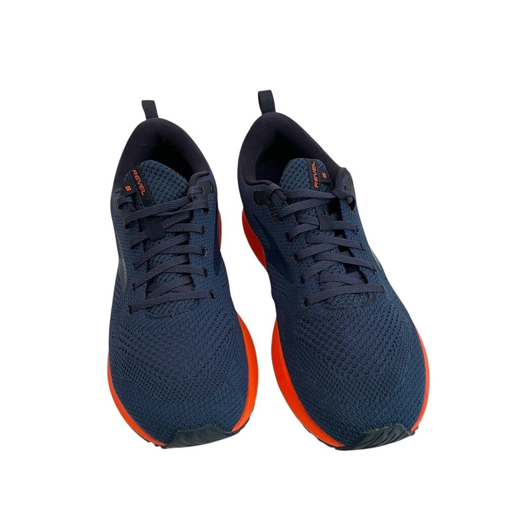 Brooks Revel 5 Running Sneaker Shoes In Blue Orange Men Size 11 - Picture 3 of 14